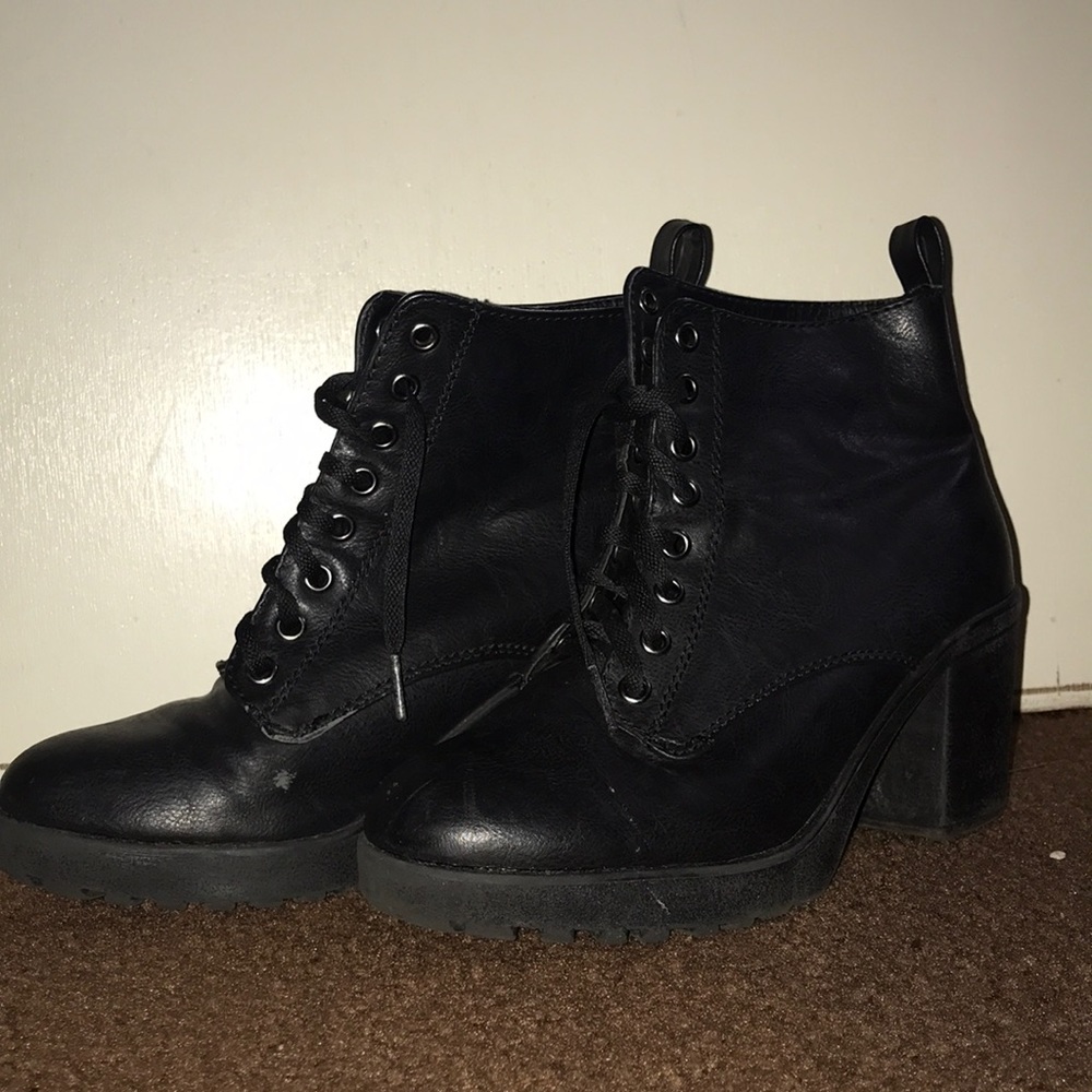 Black ankle booties